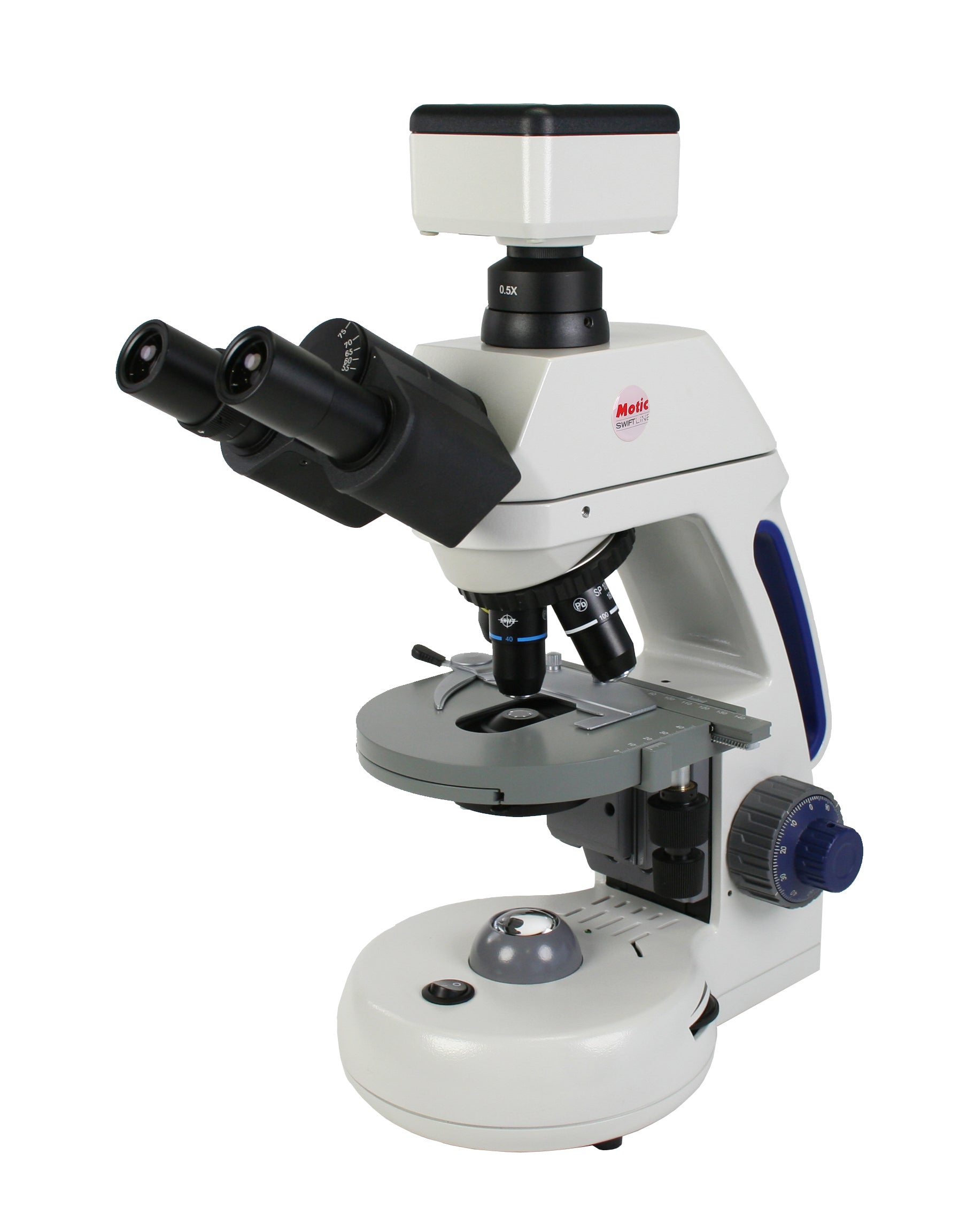 Trinocular LED Microscope with Integrated HD Camera - M17T-HD-P